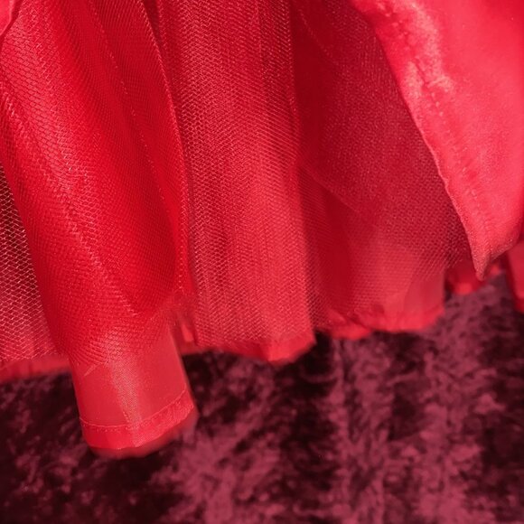 Blueberi Boulevard Girls Red  Sleeveless Formal Dress - Picture 4 of 9